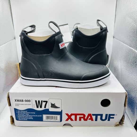 Xtratuf Ladies Black Ankle Deck Boot XWAB-000 Size 7 (W7) - Picture 1 of 6
